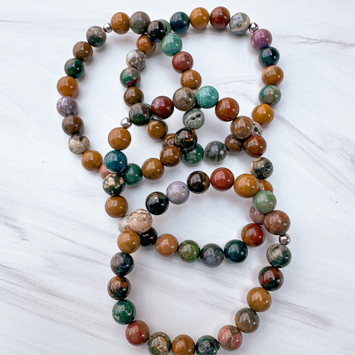 ocean jasper 8mm beaded bracelets