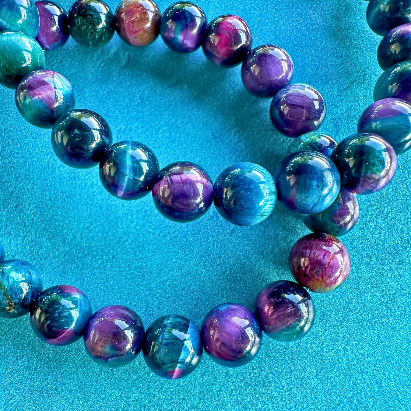 Power & Integrity - Peacock Tiger's Eye Stacker Bracelet