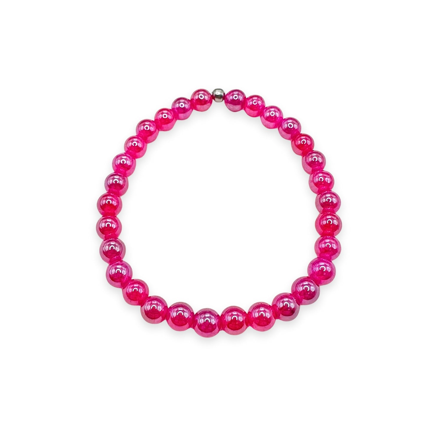 Balance - Mystic Pink Dragon Vein Agate Mini Stacker Bracelet