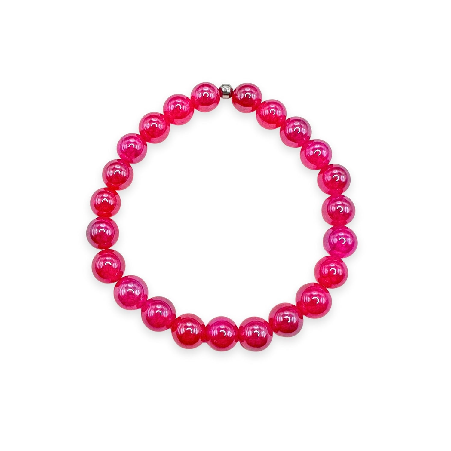 Balance - Mystic Pink Dragon Vein Agate Stacker Bracelet