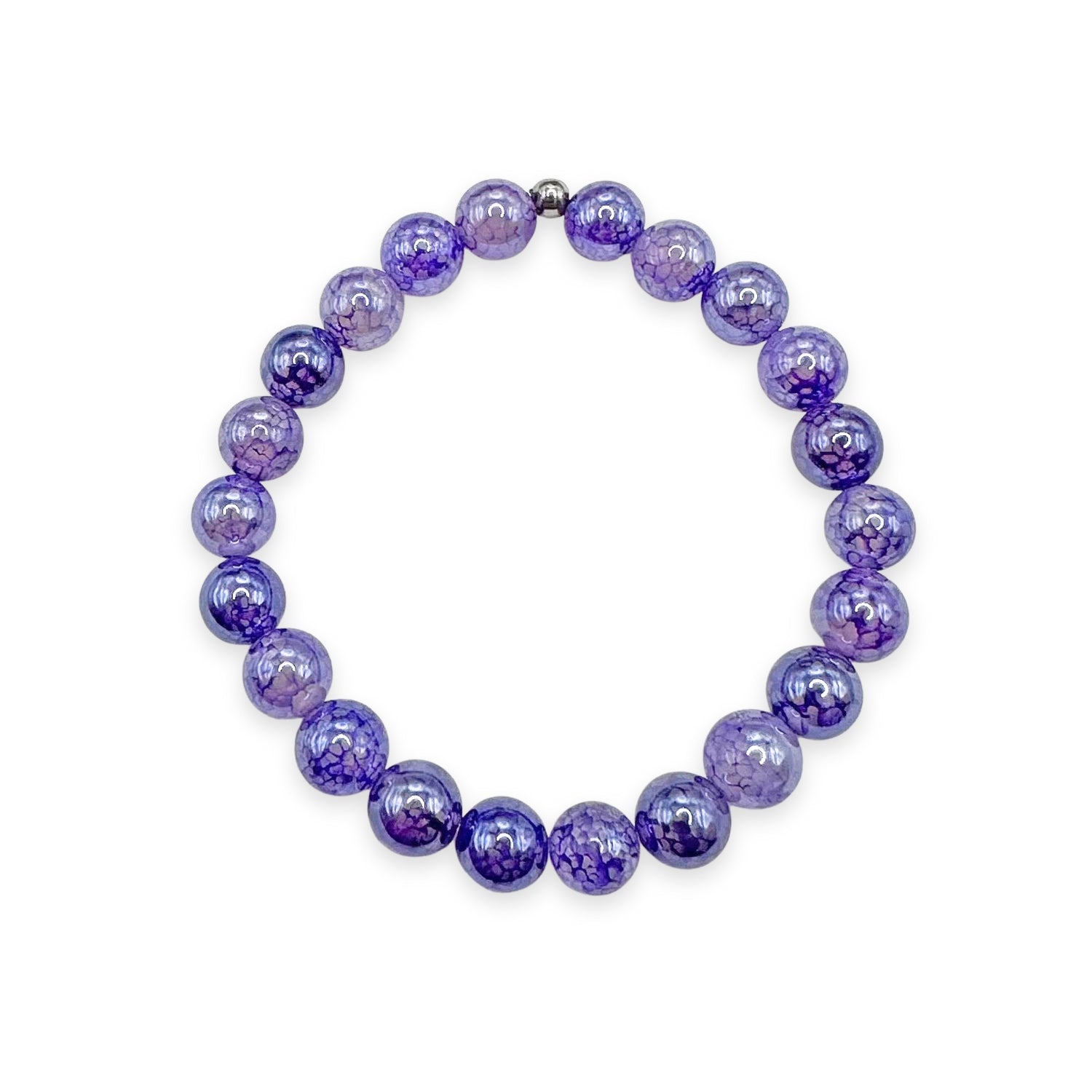 Balance - Mystic Purple Dragon Vein Agate Stacker Bracelet