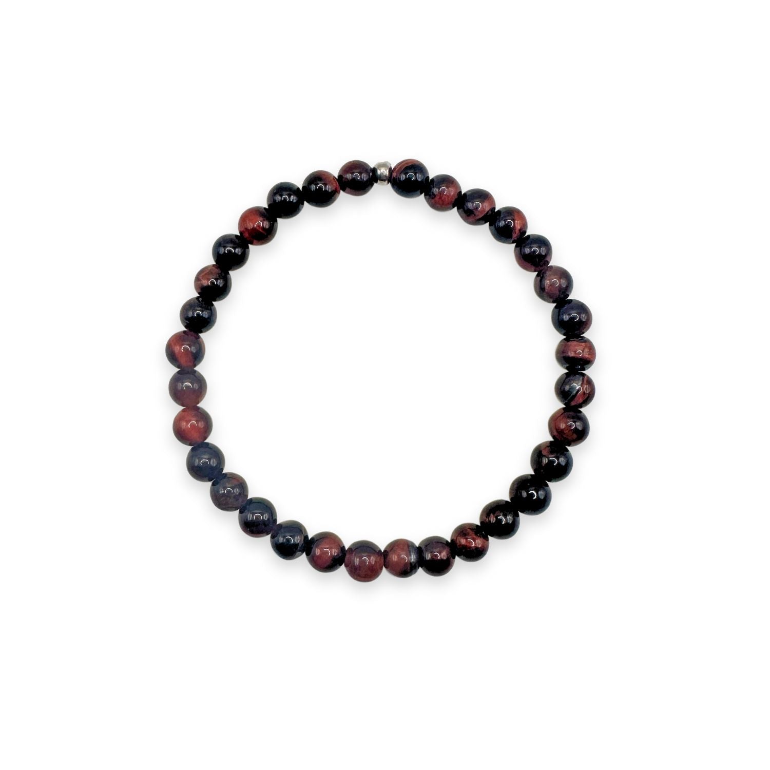 Guy beaded bracelet red tiger's eye 6mm mens beaded bracelet