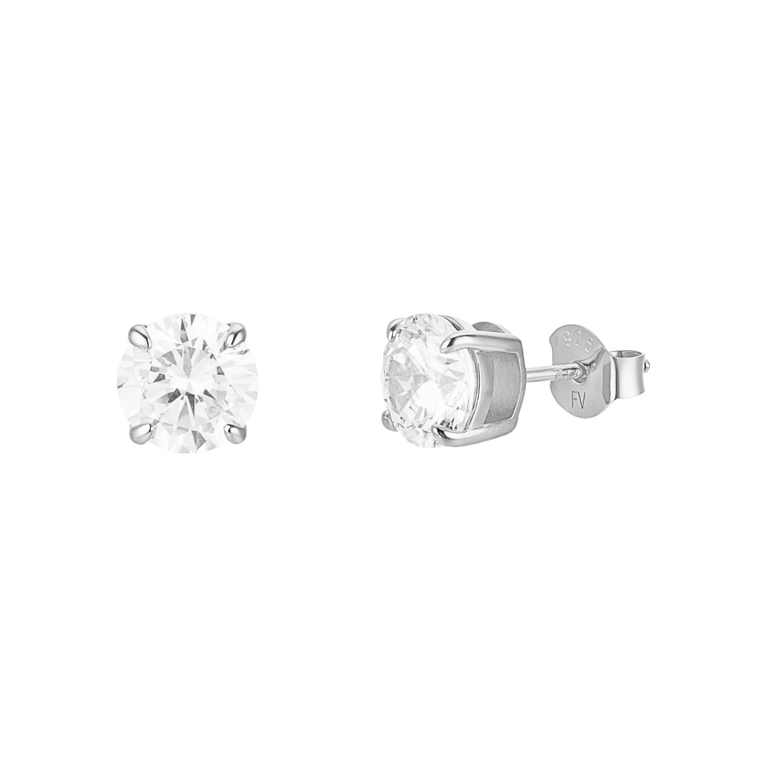 CZ Round Stud Earrings