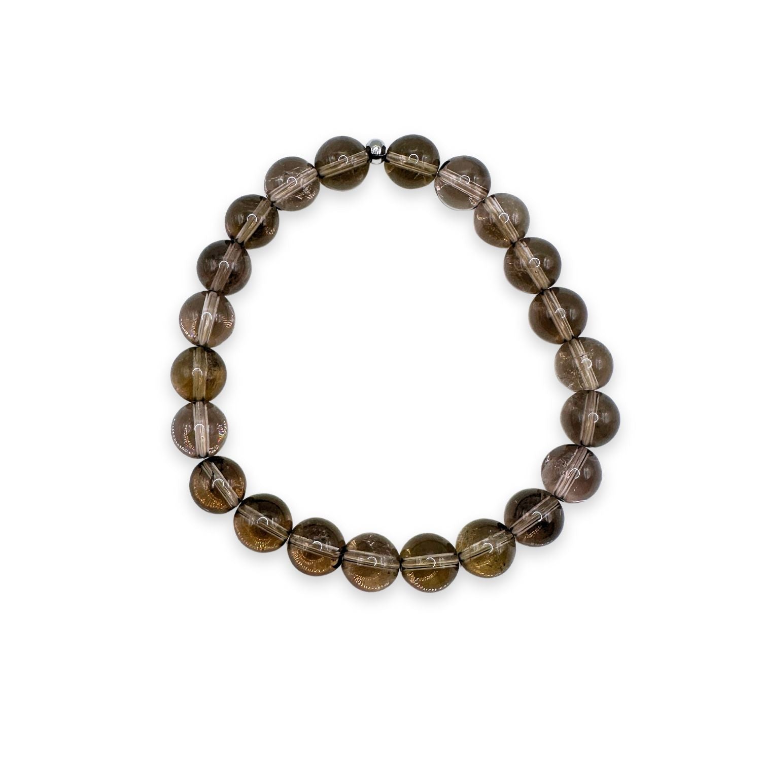 womens beaded bracelet in 8mm smoky quartz from Featherly