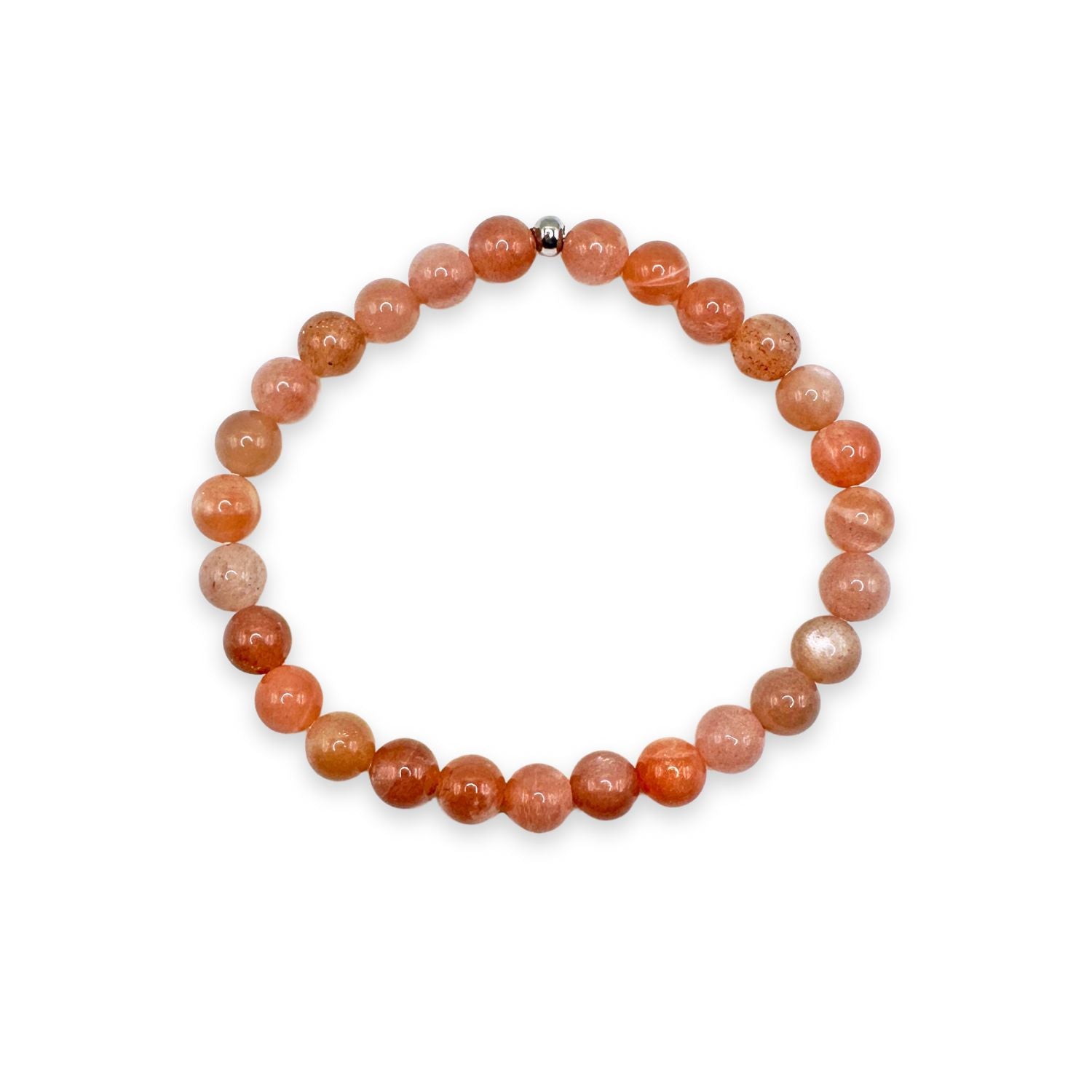womens beaded bracelet in 6mm sunstone from Featherly