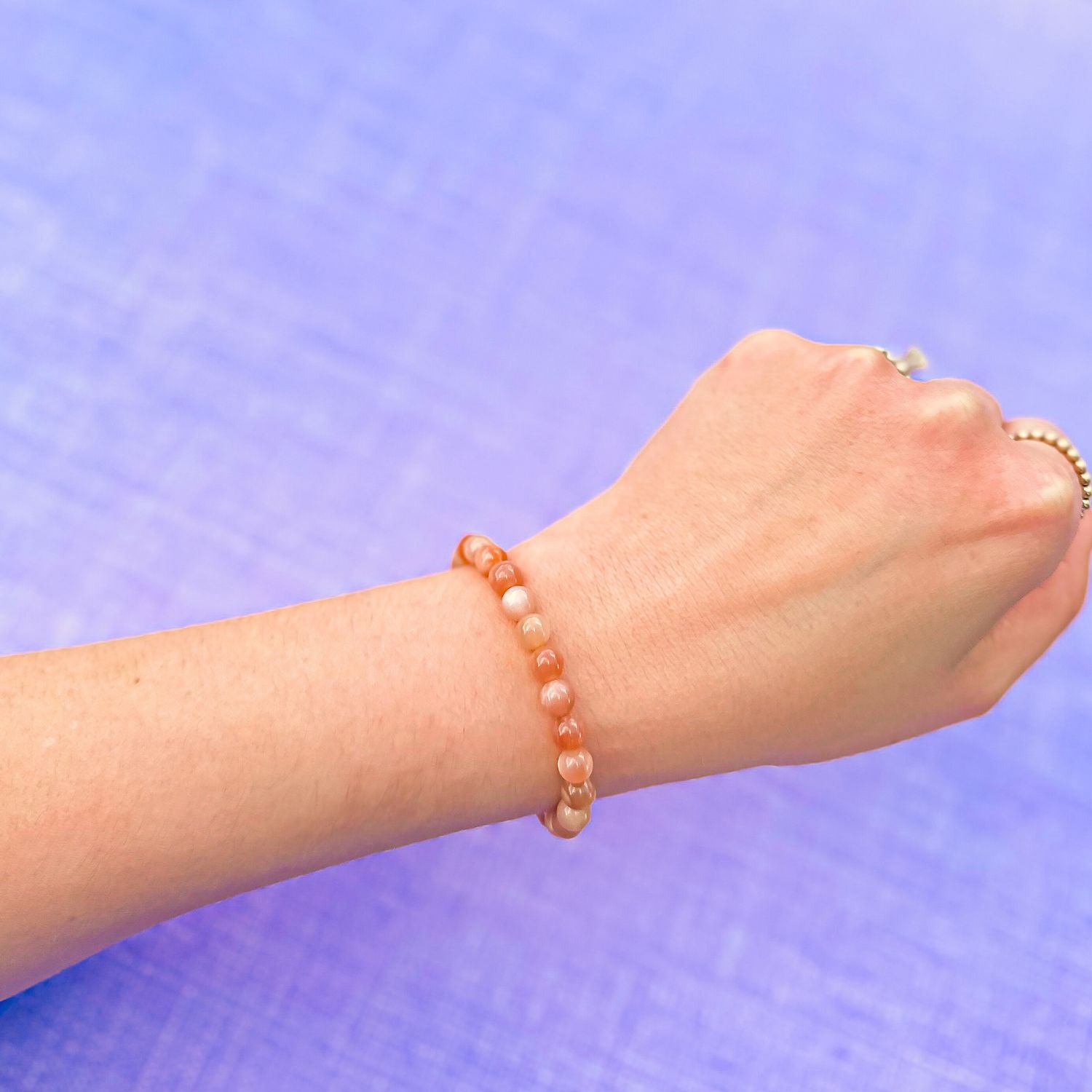 6mm mini stacker bracelet from featherly in sunstone