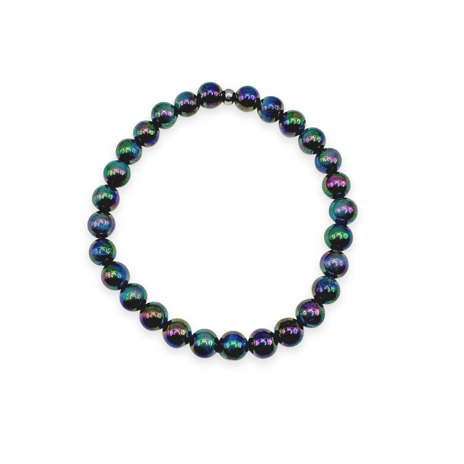 Power & Integrity - Mystic Teal Tiger's Eye Mini Stacker Bracelet