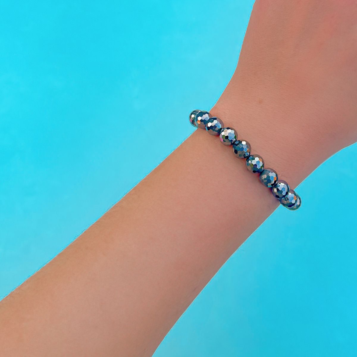 stacker bracelet from featherly in terahertz