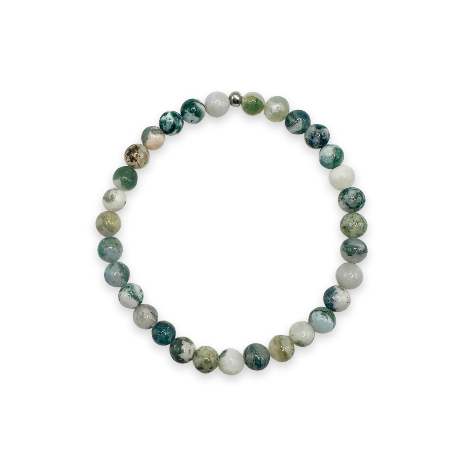 Guy beaded bracelet tree agate 6mm mens beaded bracelet