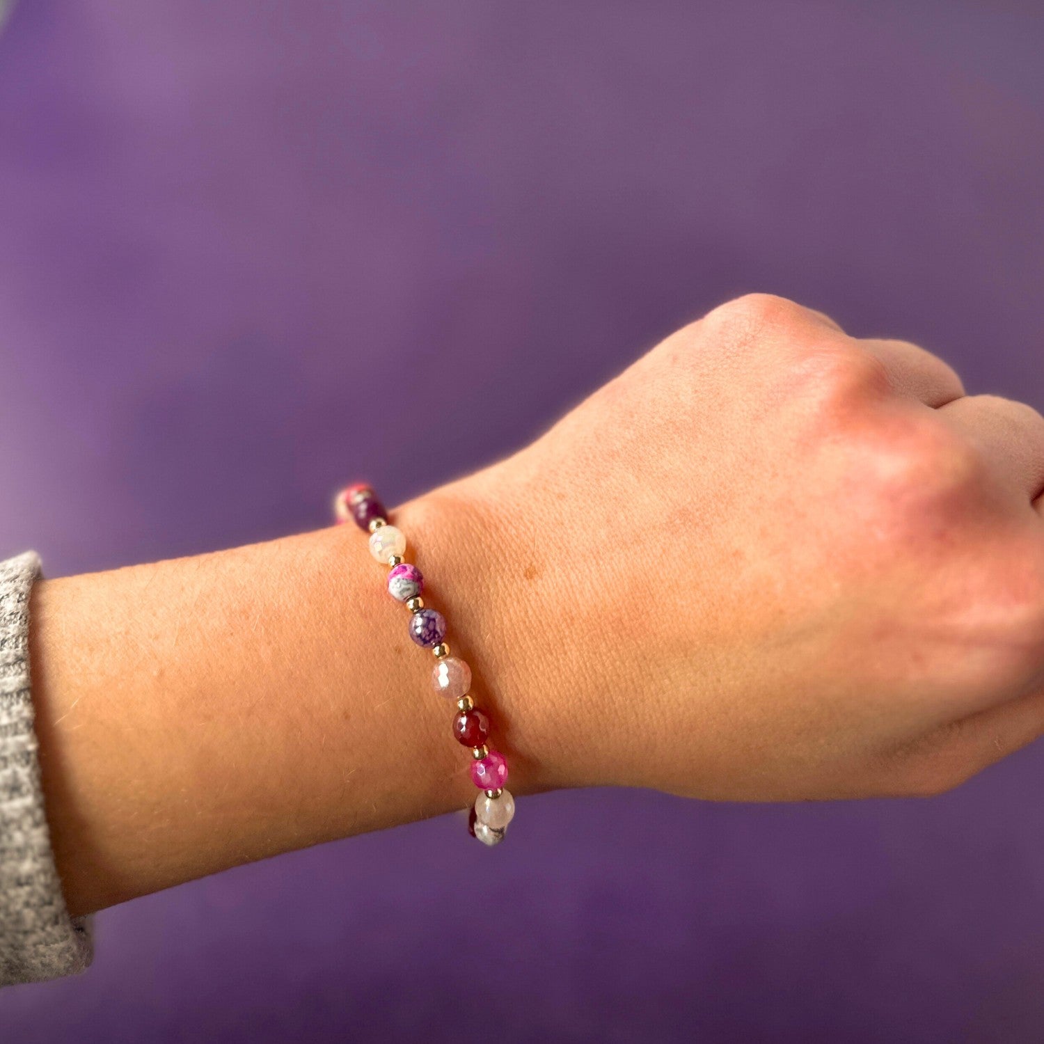 Valentine's Day Confetti One of a Kind Mini Stacker Bracelet