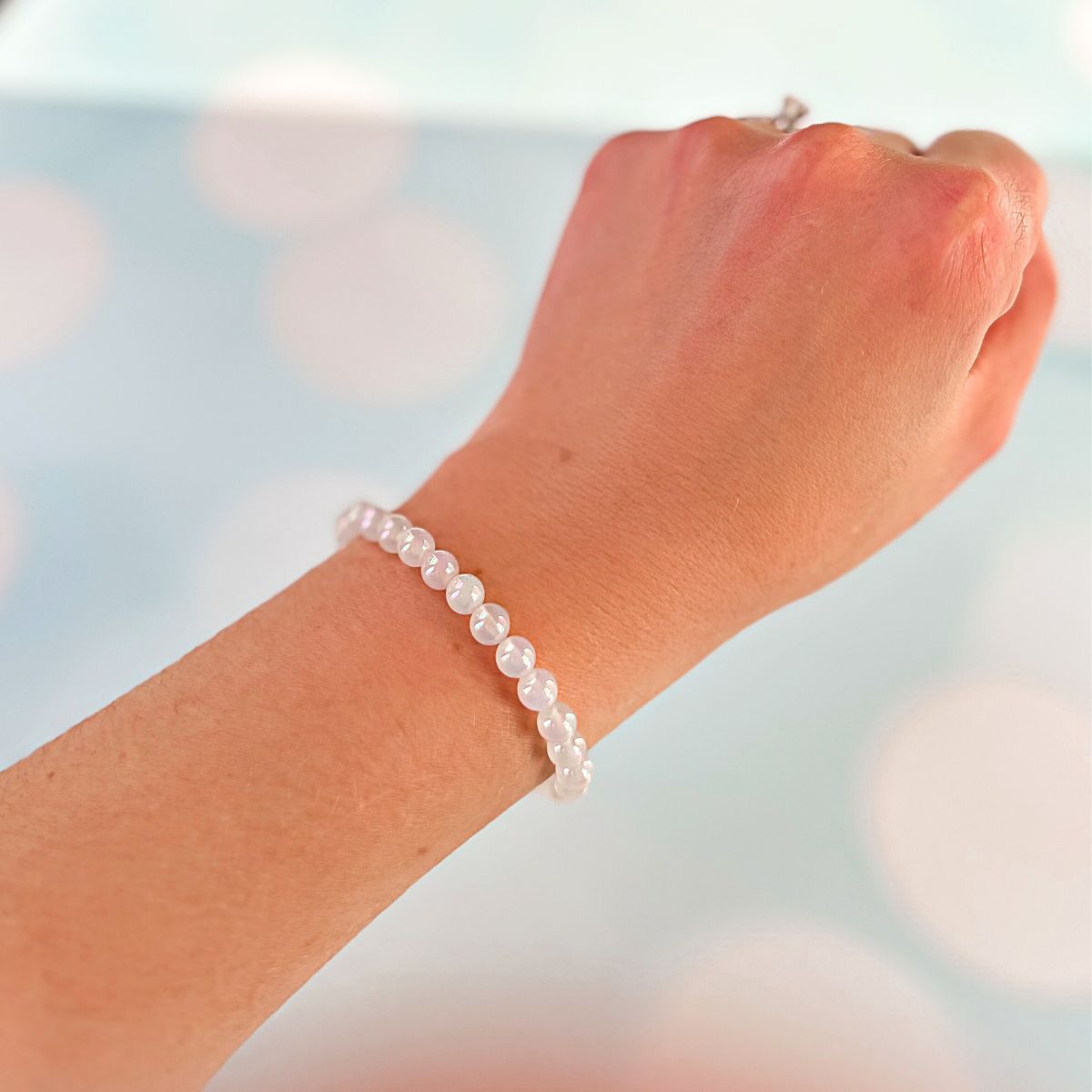 Balance - Mystic White Agate Mini Stacker Bracelet