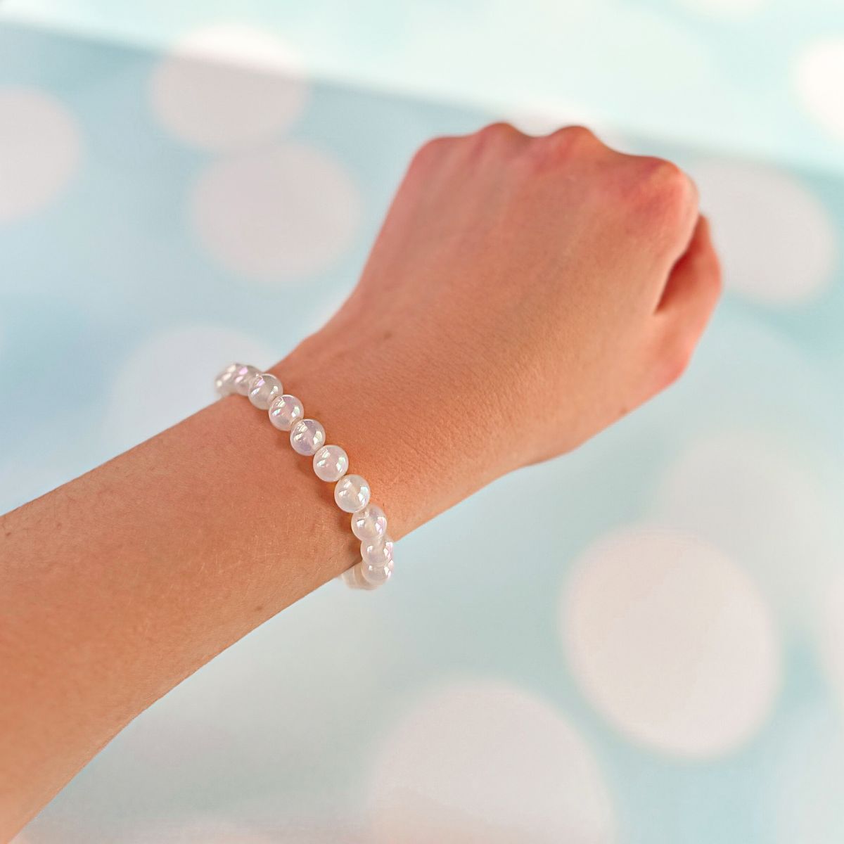 Balance - Mystic White Agate Stacker Bracelet