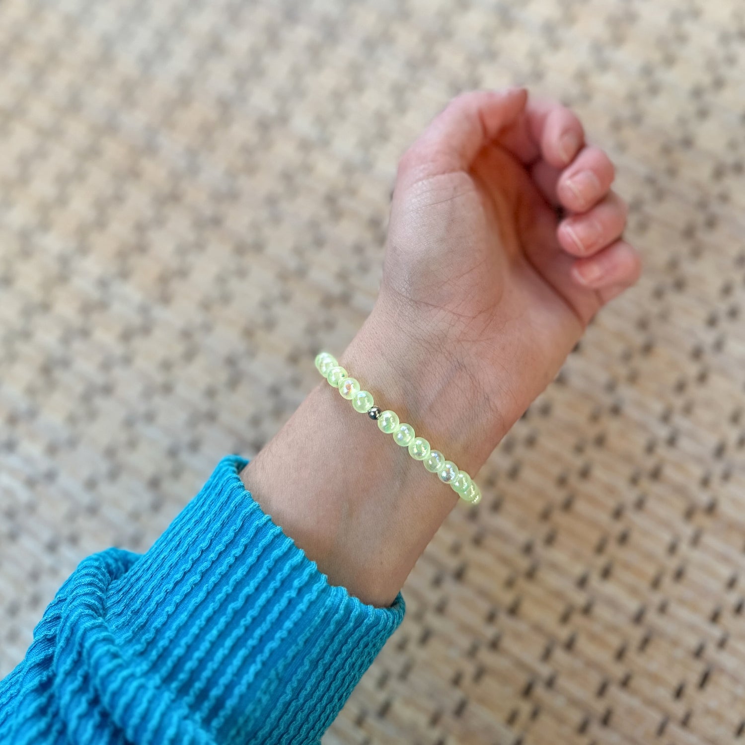 Mystic Yellow Selenite Mini Stacker Bracelet