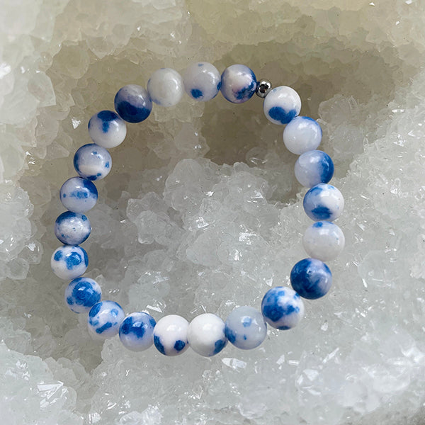 Love & Happiness - Blue Coastline Jade Stacker Bracelet