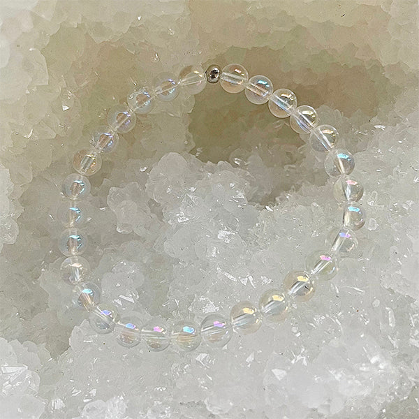 Rainbow Quartz Mini Stacker Gemstone Crystal Bracelet
