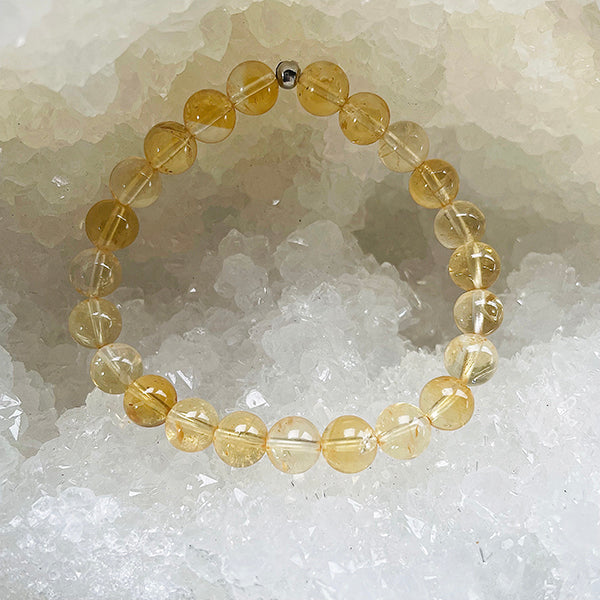 Citrine Crystal Gemstone Stacker Bracelet