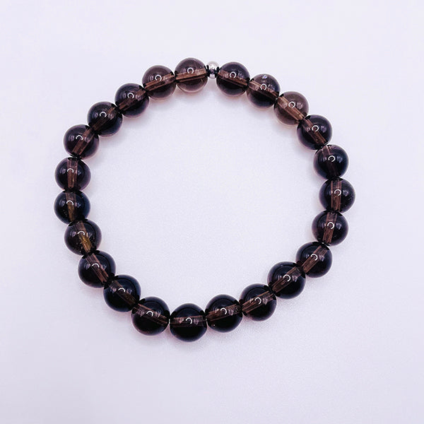 Featherly Smoky Quartz Crystal GemstonenStacker Bracelet