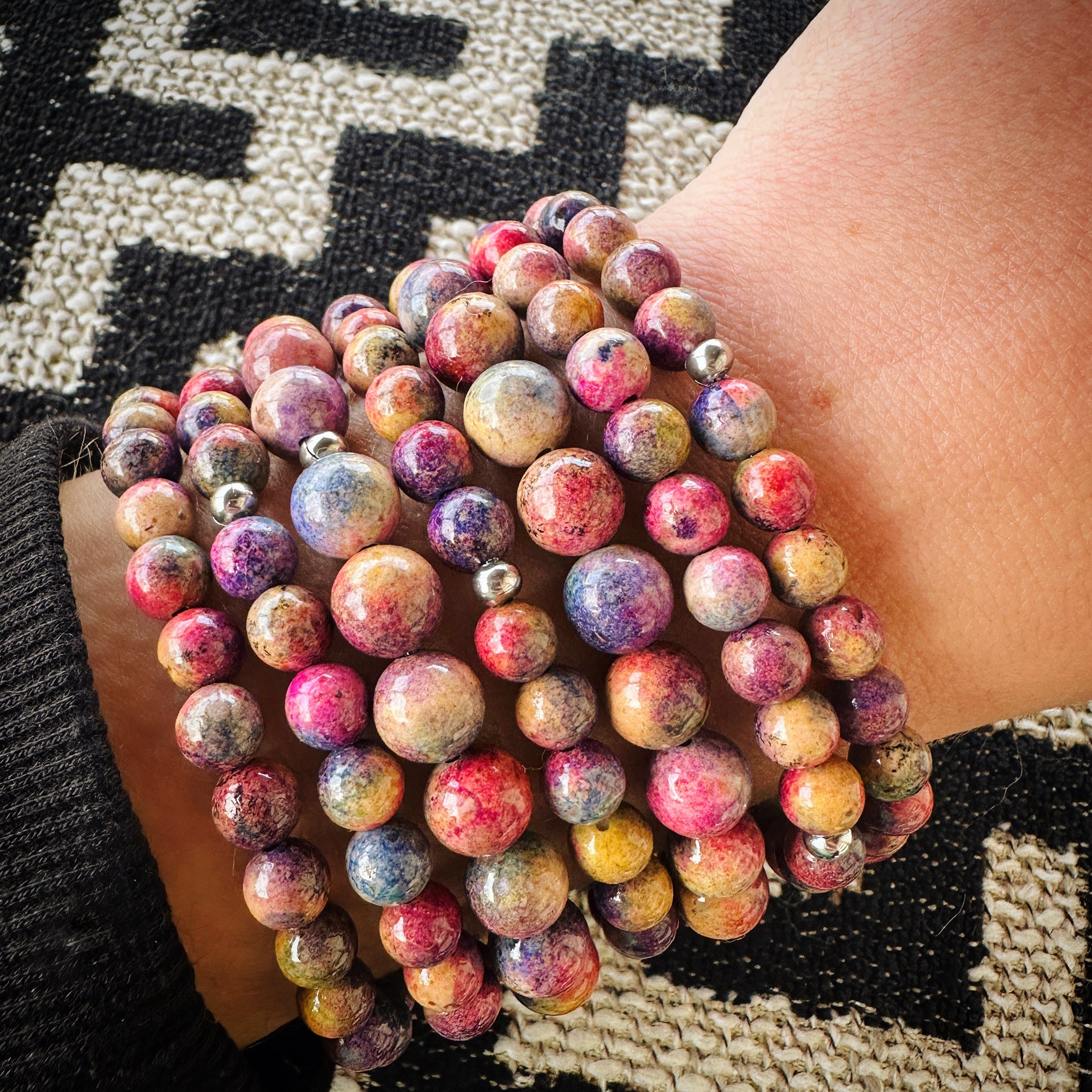 Healing & Nurturing - Rainbow Jasper Stacker Bracelet