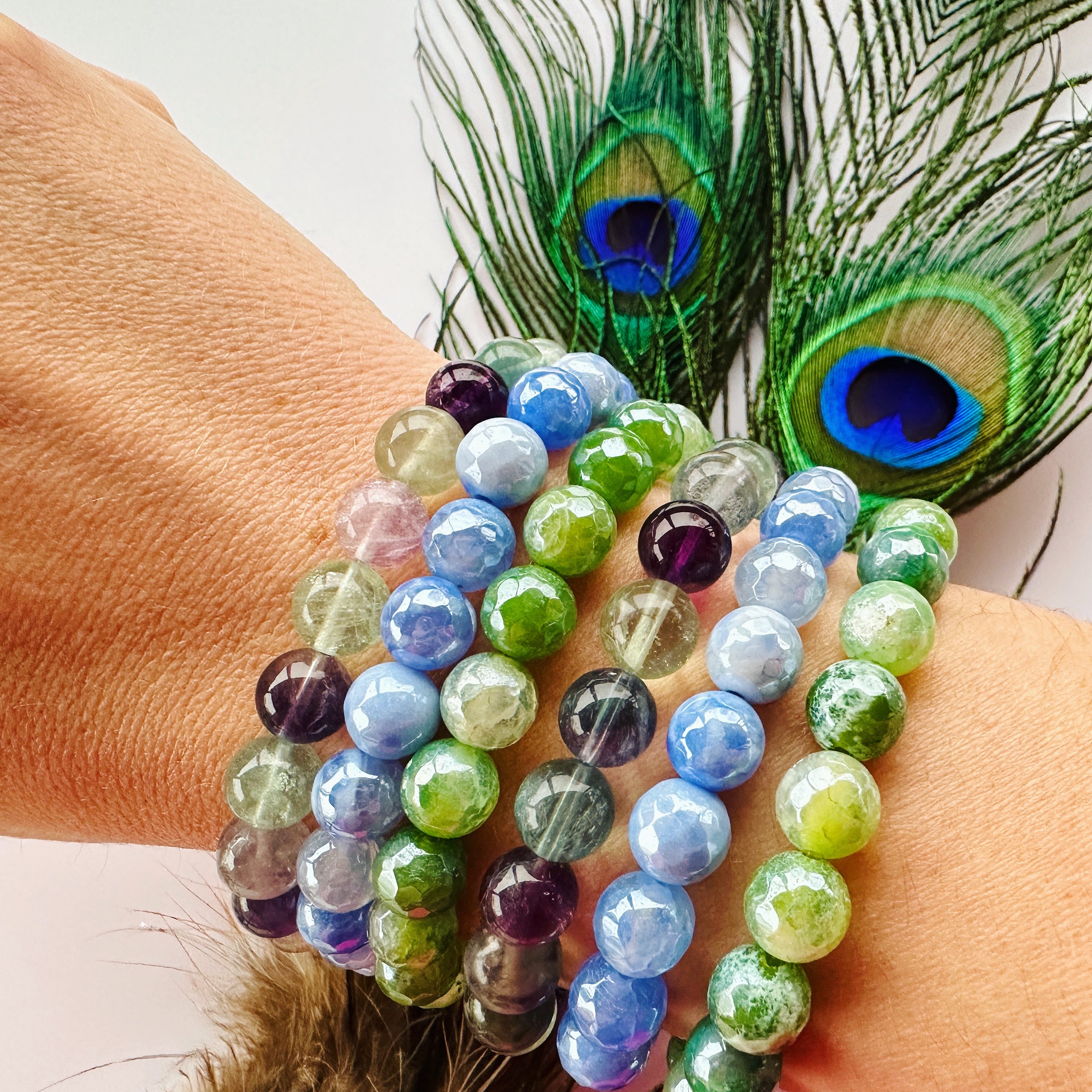 Clarity - Rainbow Fluorite Stacker Bracelet