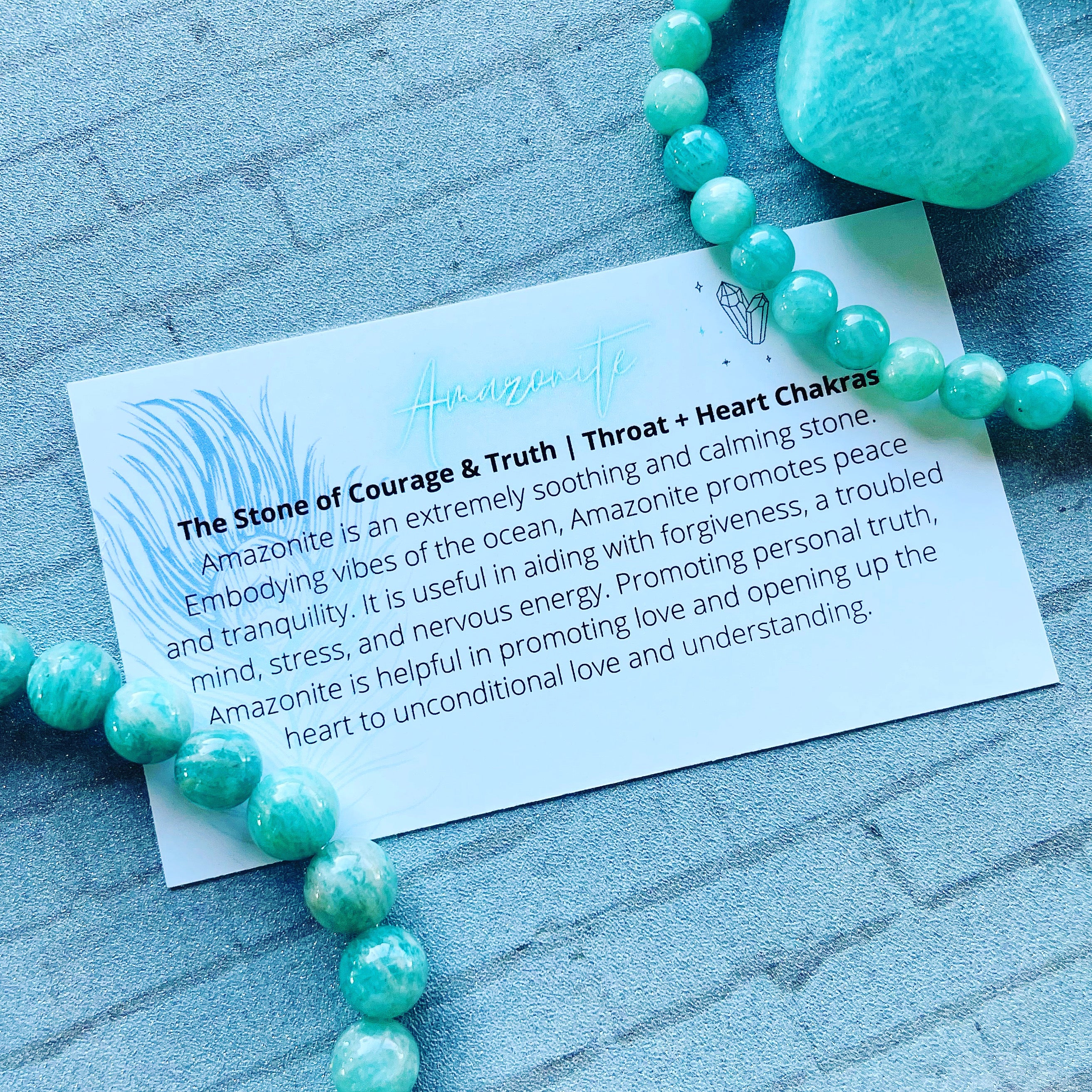 Courage & Truth - Amazonite Mini Stacker Bracelet