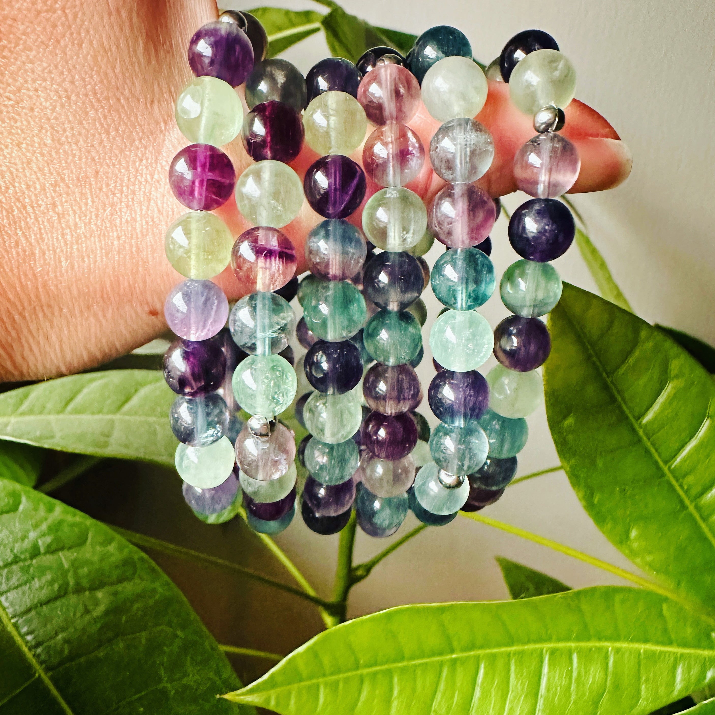 Clarity - Rainbow Fluorite Stacker Bracelet