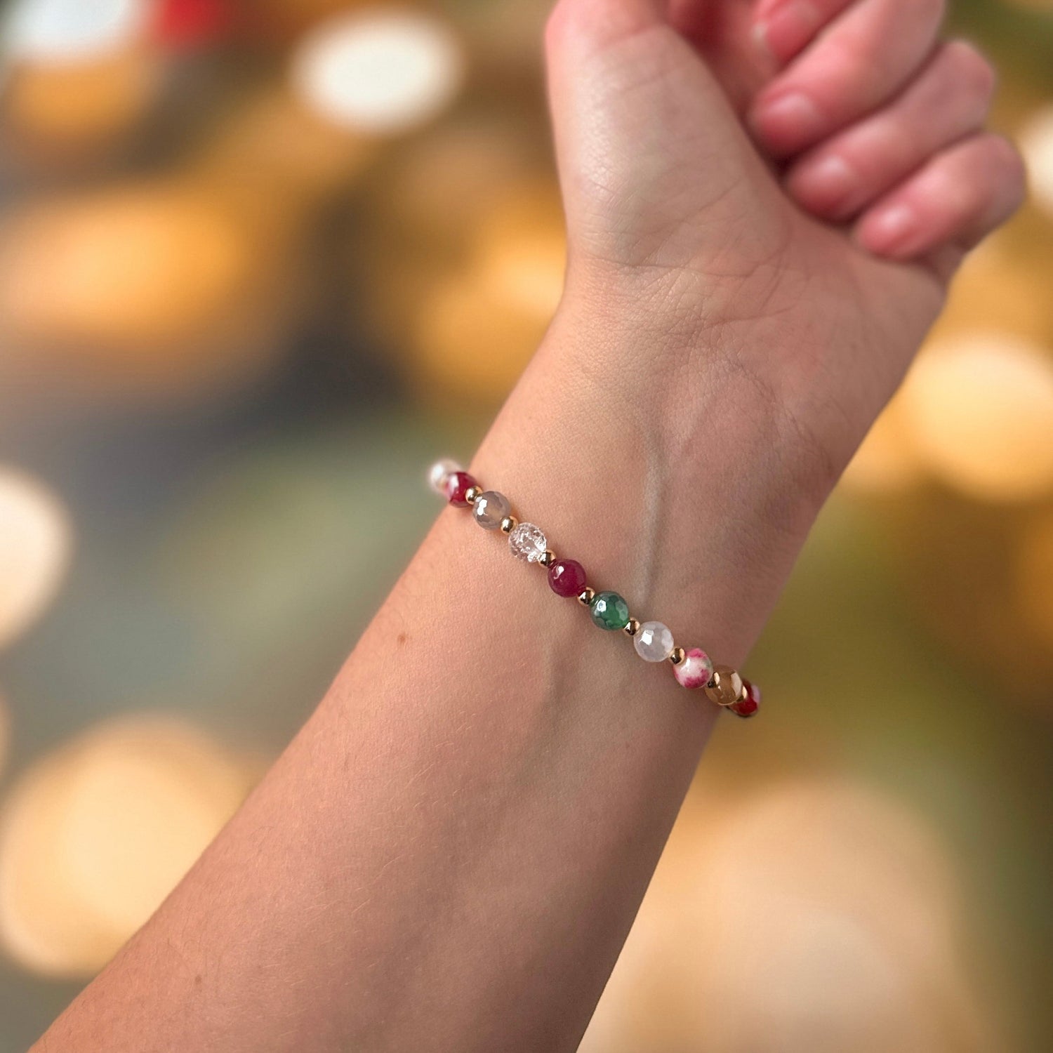 Holiday Confetti One of a Kind Mini Stacker Bracelet