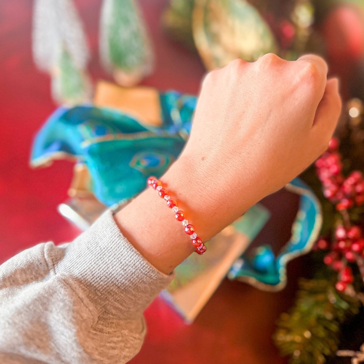 Holiday Vibes Limited Edition Red Agate Mini Bracelet