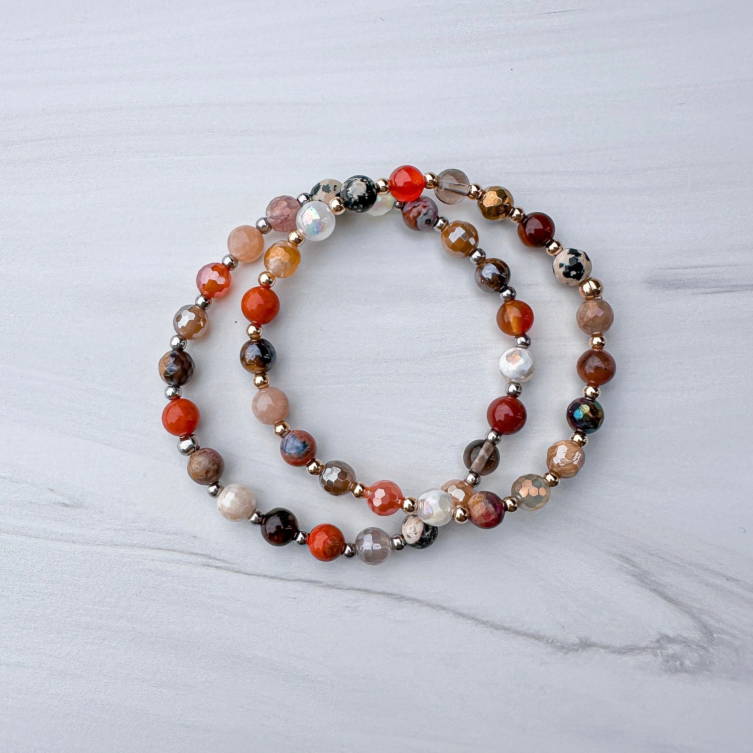 Fall Confetti One of a Kind Mini Stacker Bracelet