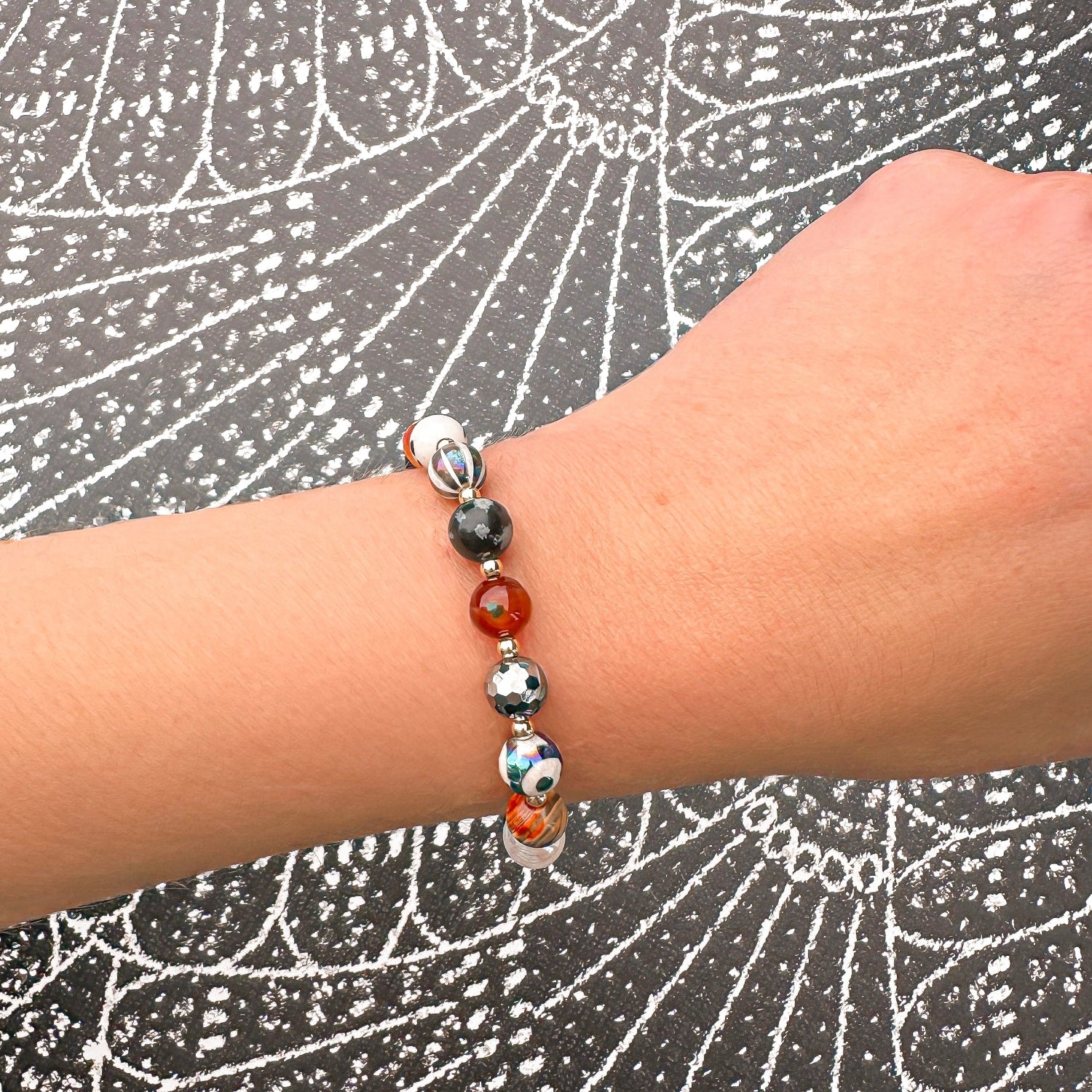 Halloween Confetti One of a Kind Stacker Bracelet