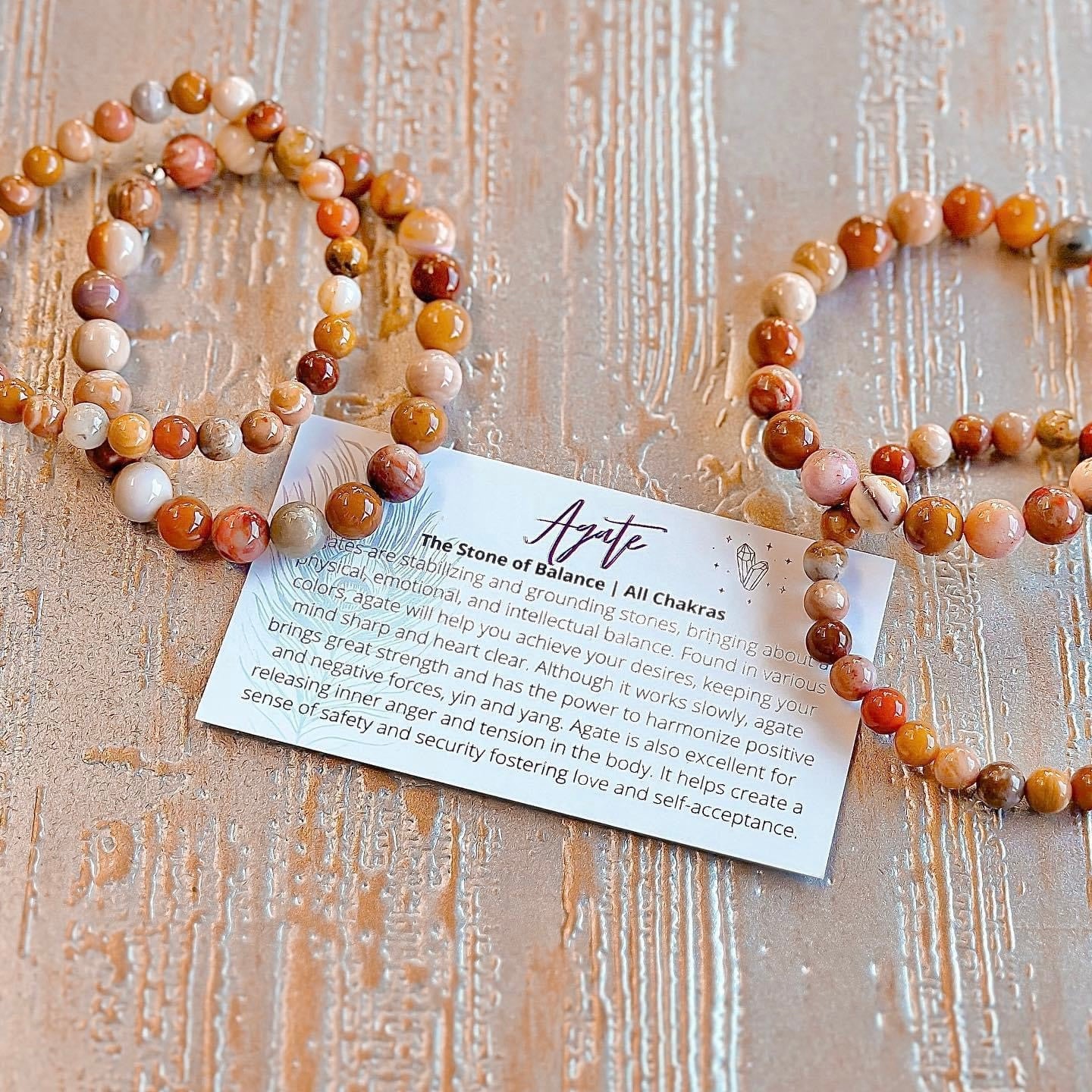 Balance - Petrified Wood Agate Mini Stacker Bracelet