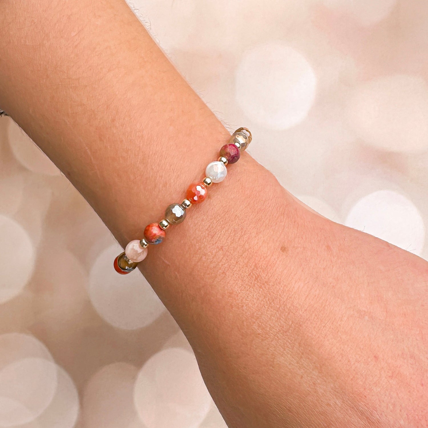Fall Confetti One of a Kind Mini Stacker Bracelet