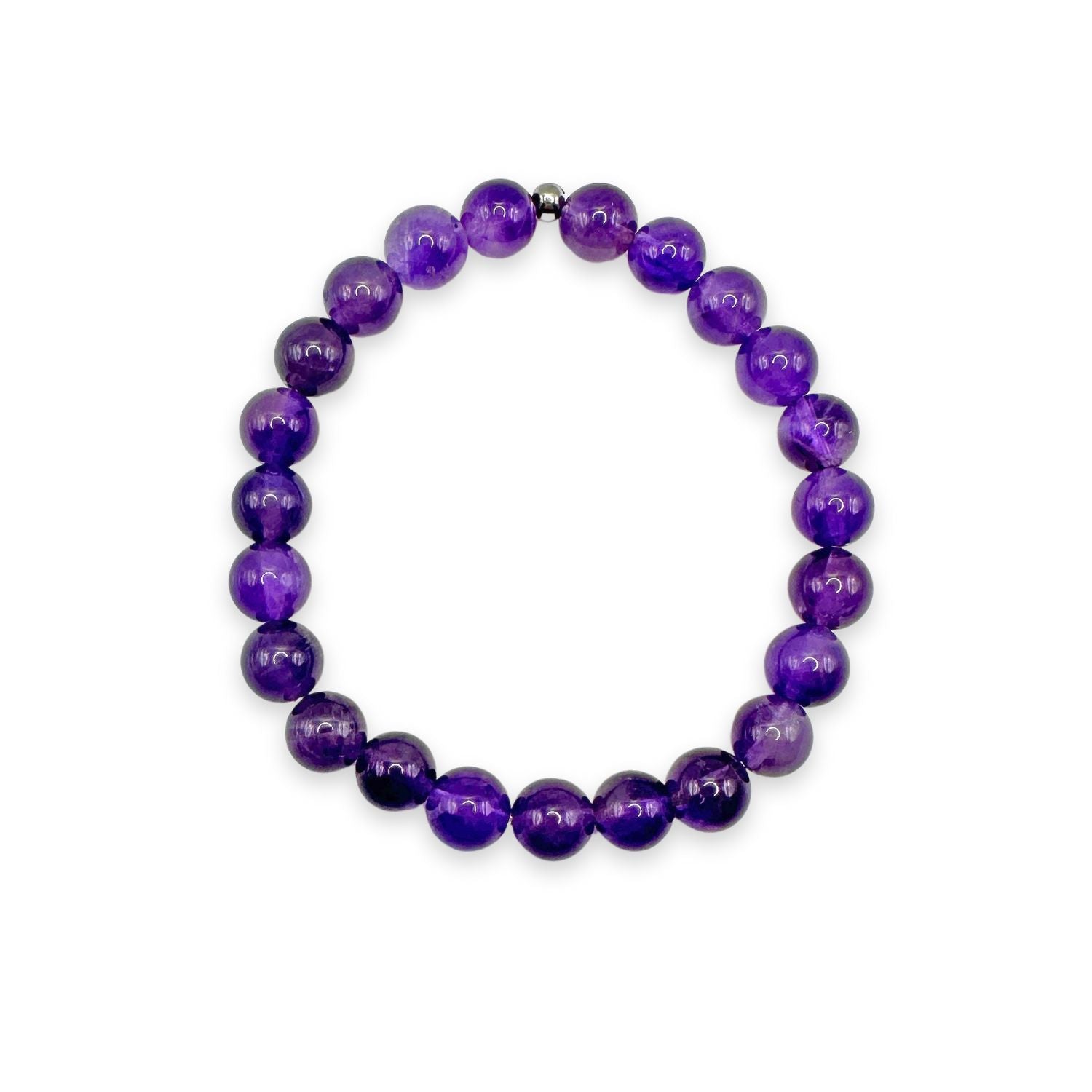 womens beaded bracelet in 8mm amethyst from Featherly