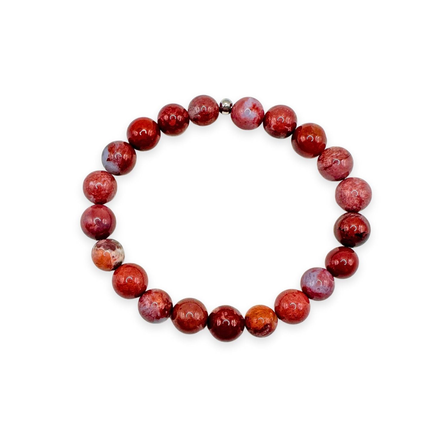 womens beaded bracelet in 8mm autumn agate from Featherly