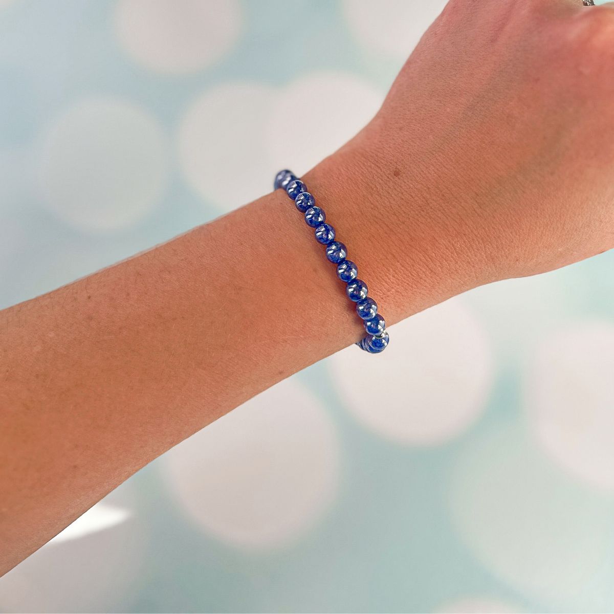 Balance - Mystic Blue Dragon Vein Agate Mini Stacker Bracelet