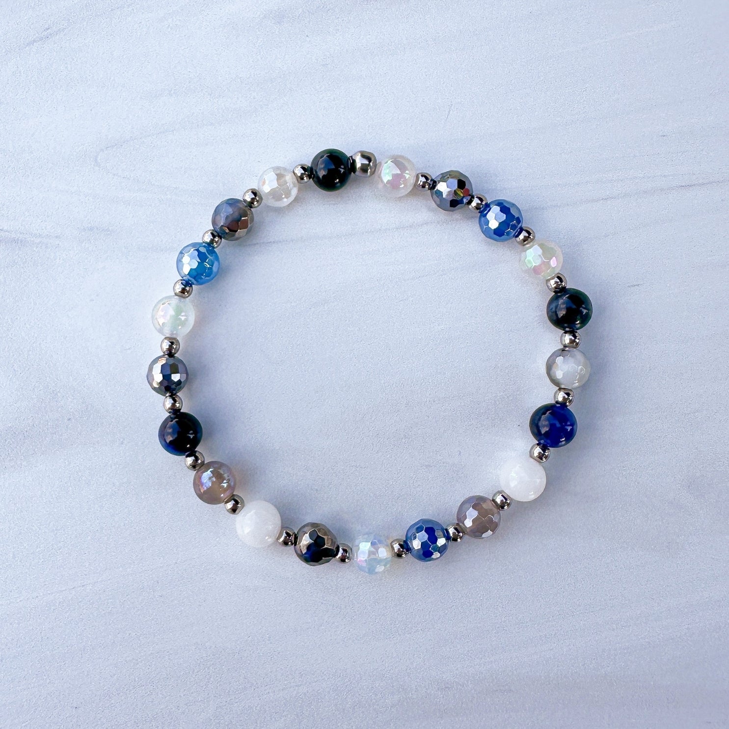 Central Blue Jays Confetti Mini Stacker Bracelet