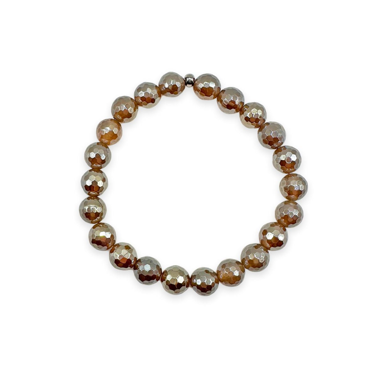 womens beaded bracelet in 8mm bronze agate from Featherly