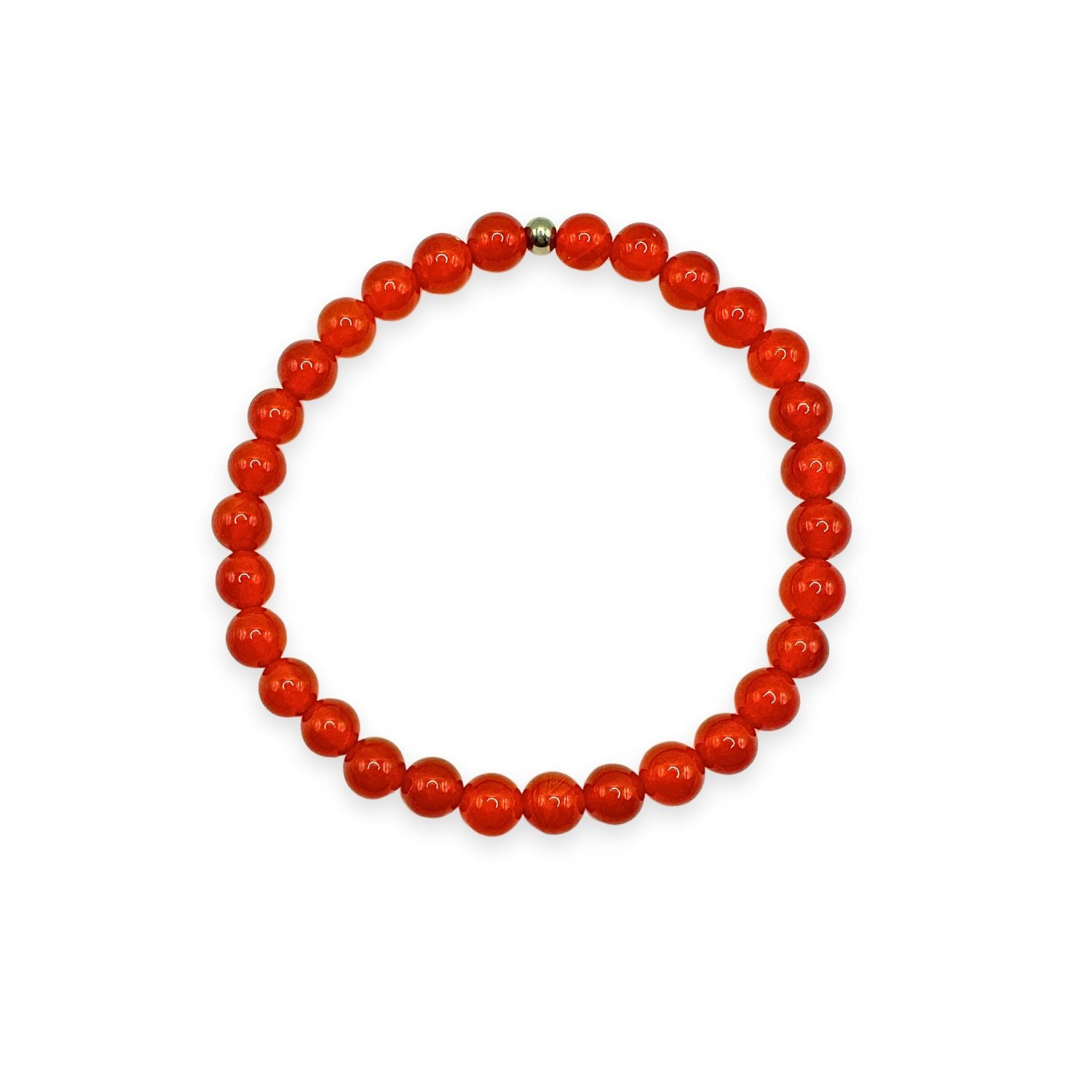 womens beaded bracelet in 6mm carnelian from Featherly