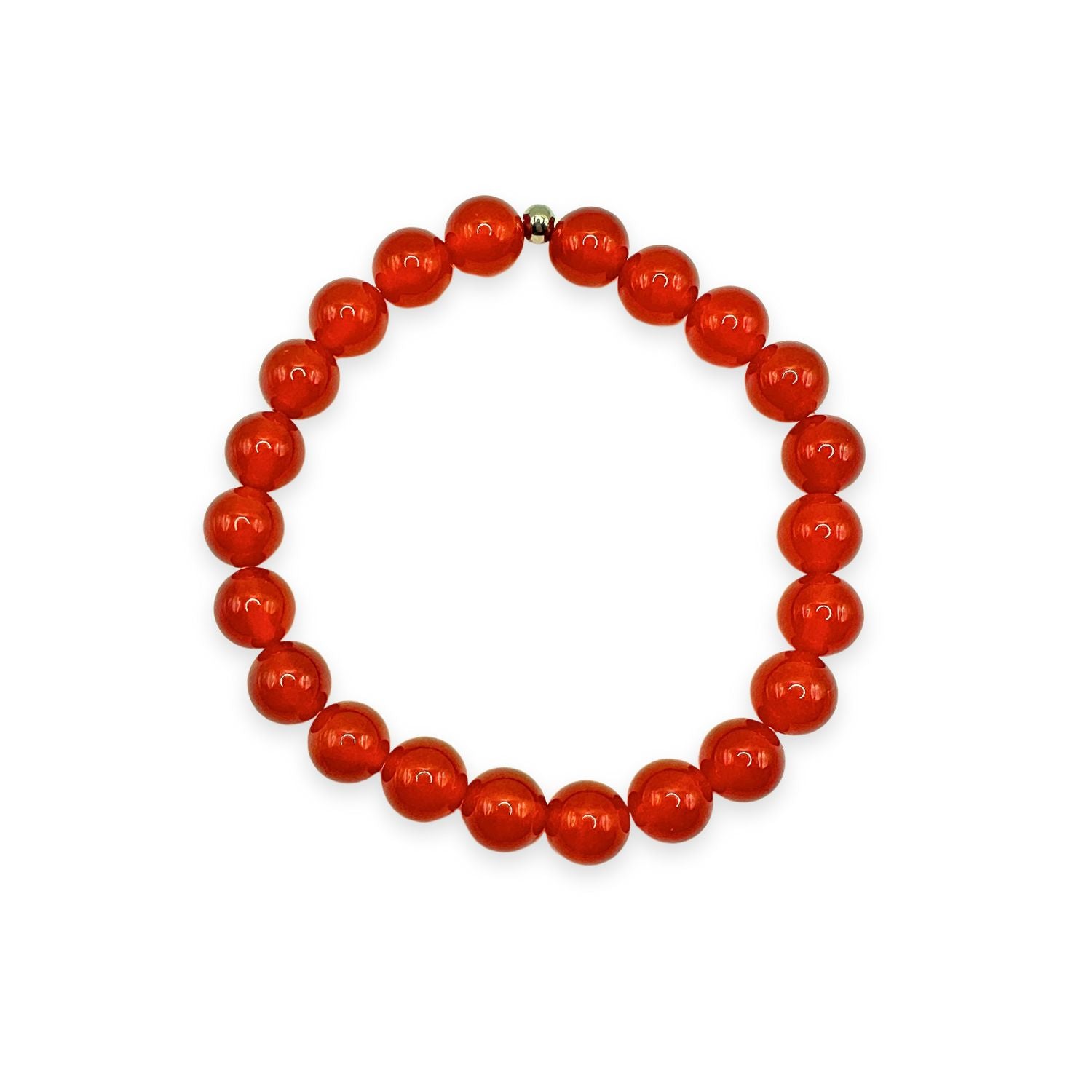 womens beaded bracelet in 8mm carnelian from Featherly