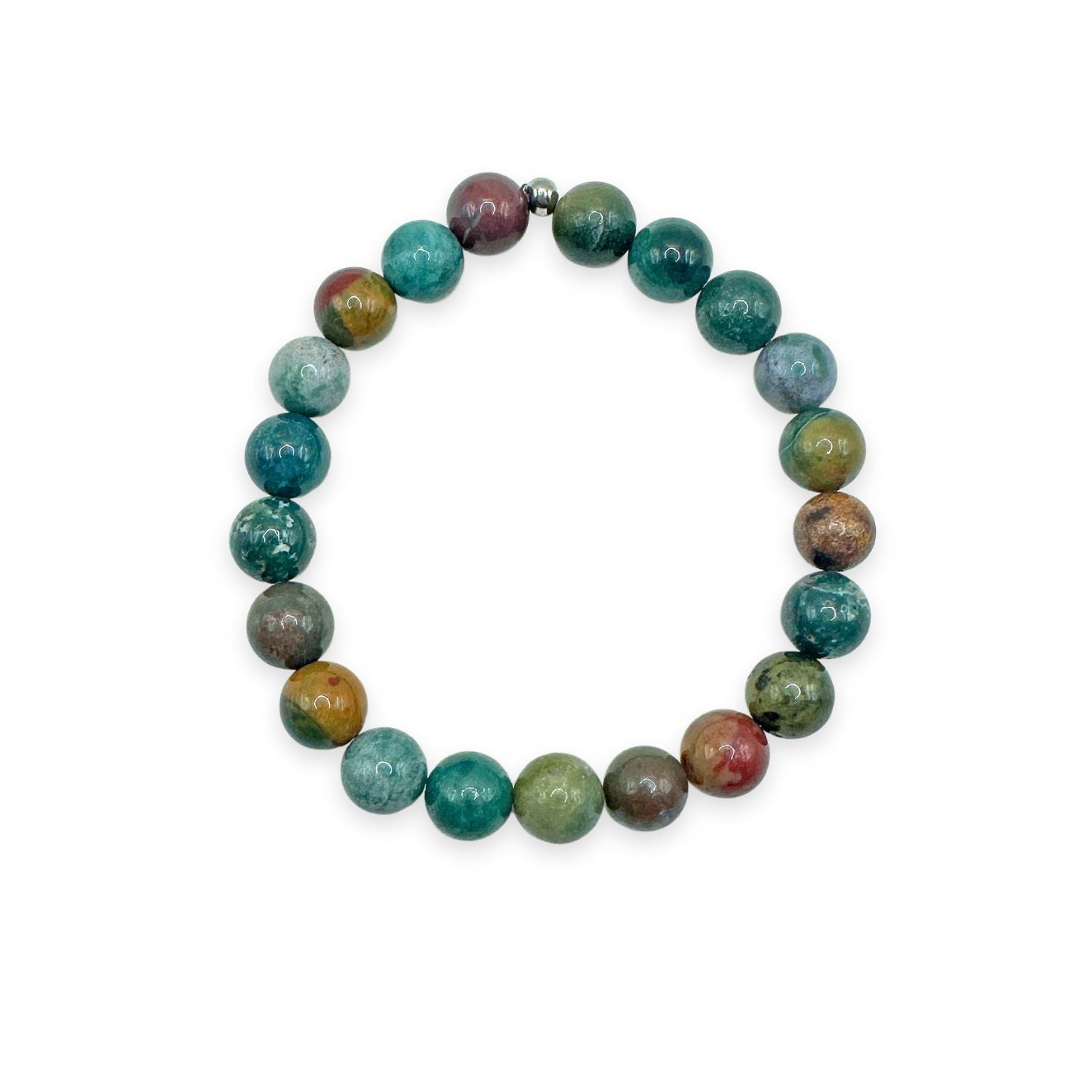 womens beaded bracelet in 8mm ocean jasper from Featherly