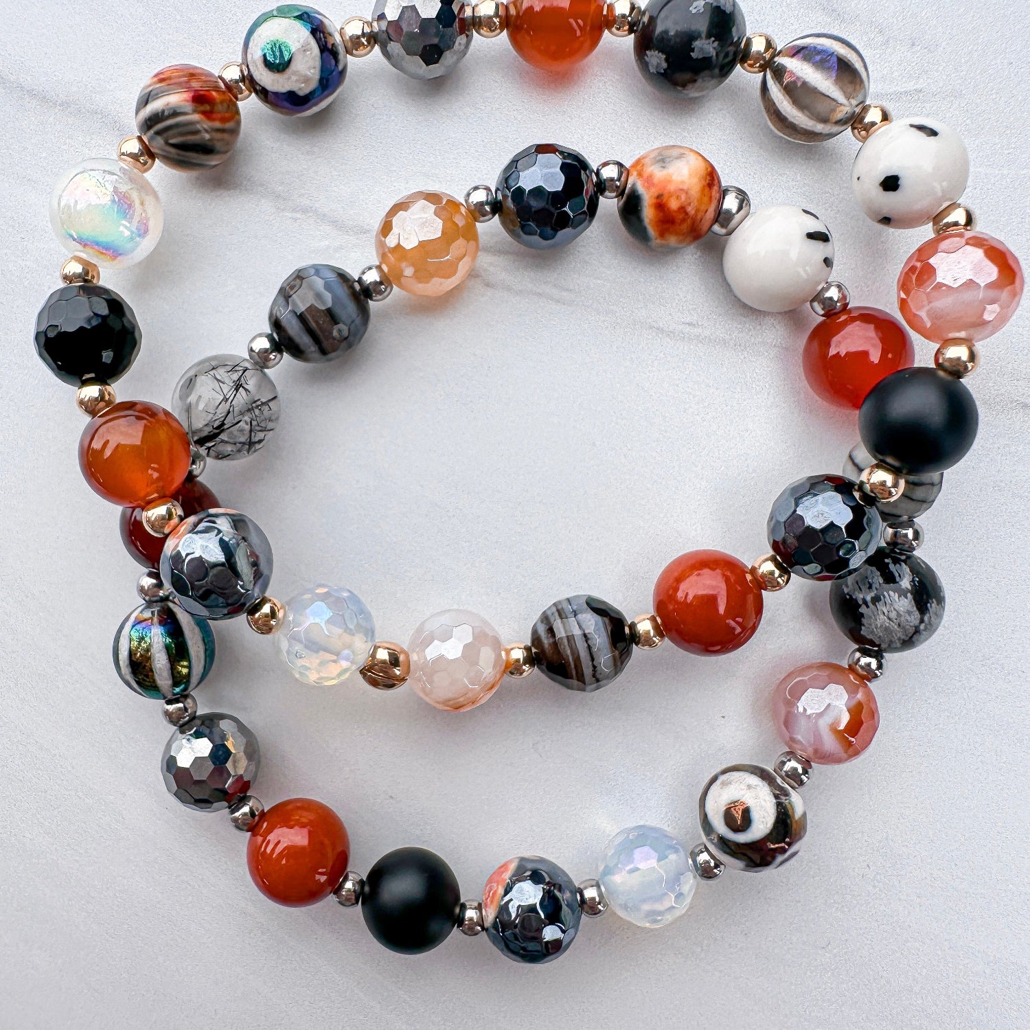 Halloween Confetti One of a Kind Stacker Bracelet