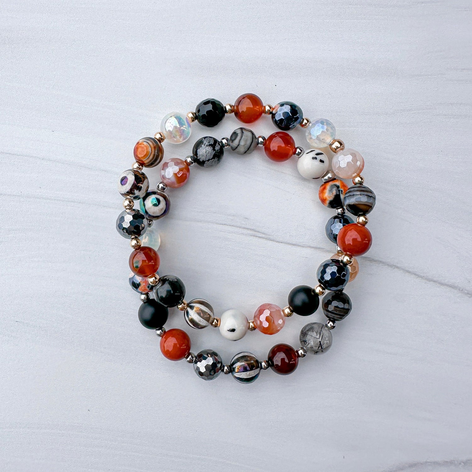 Halloween Confetti One of a Kind Stacker Bracelet