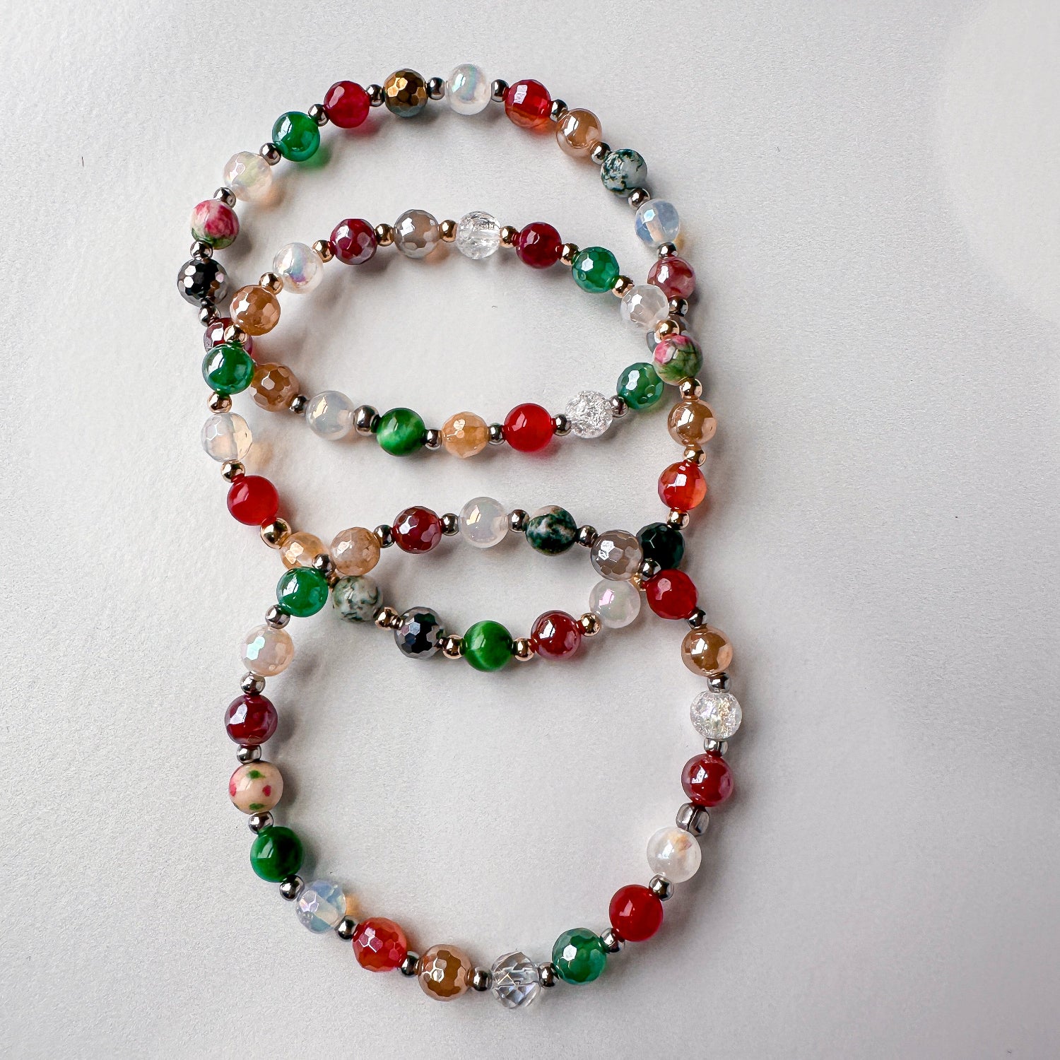Holiday Confetti One of a Kind Mini Stacker Bracelet