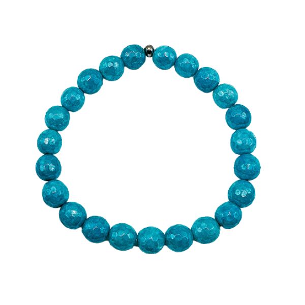 Featherly Aqua Jade Stacker Crystal Gemstone Bracelet