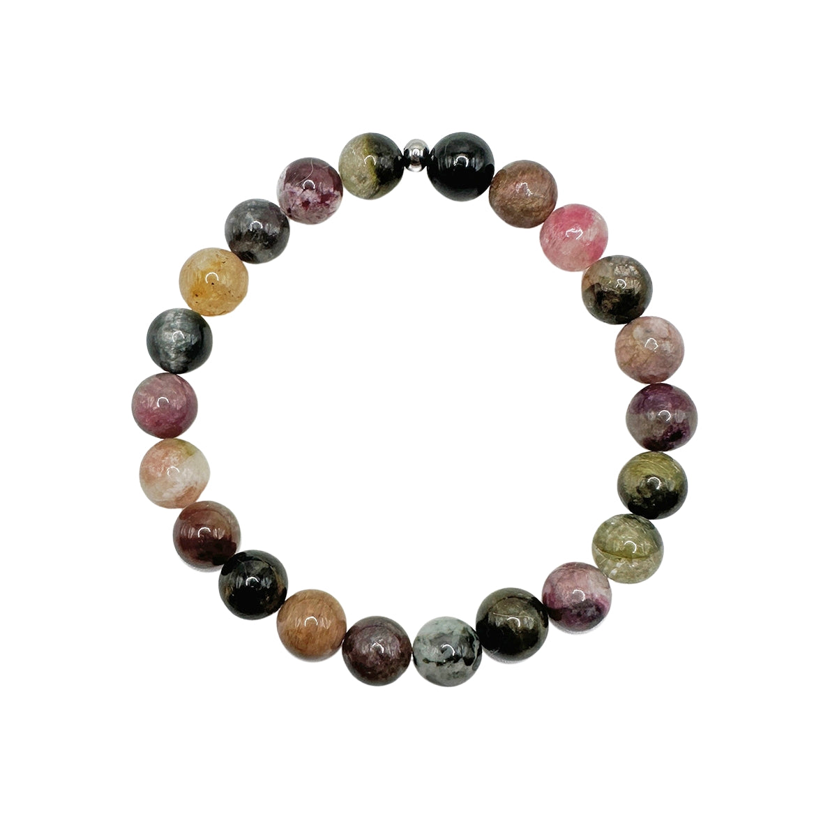 Featherly Mixed Tourmaline Stacker Crystal Gemstone Beaded Bracelet