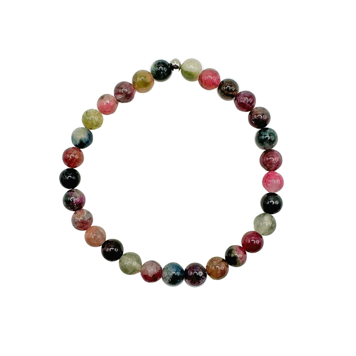 Featherly Mixed Tourmaline Mini Stacker Crystal Gemstone Beaded Bracelet