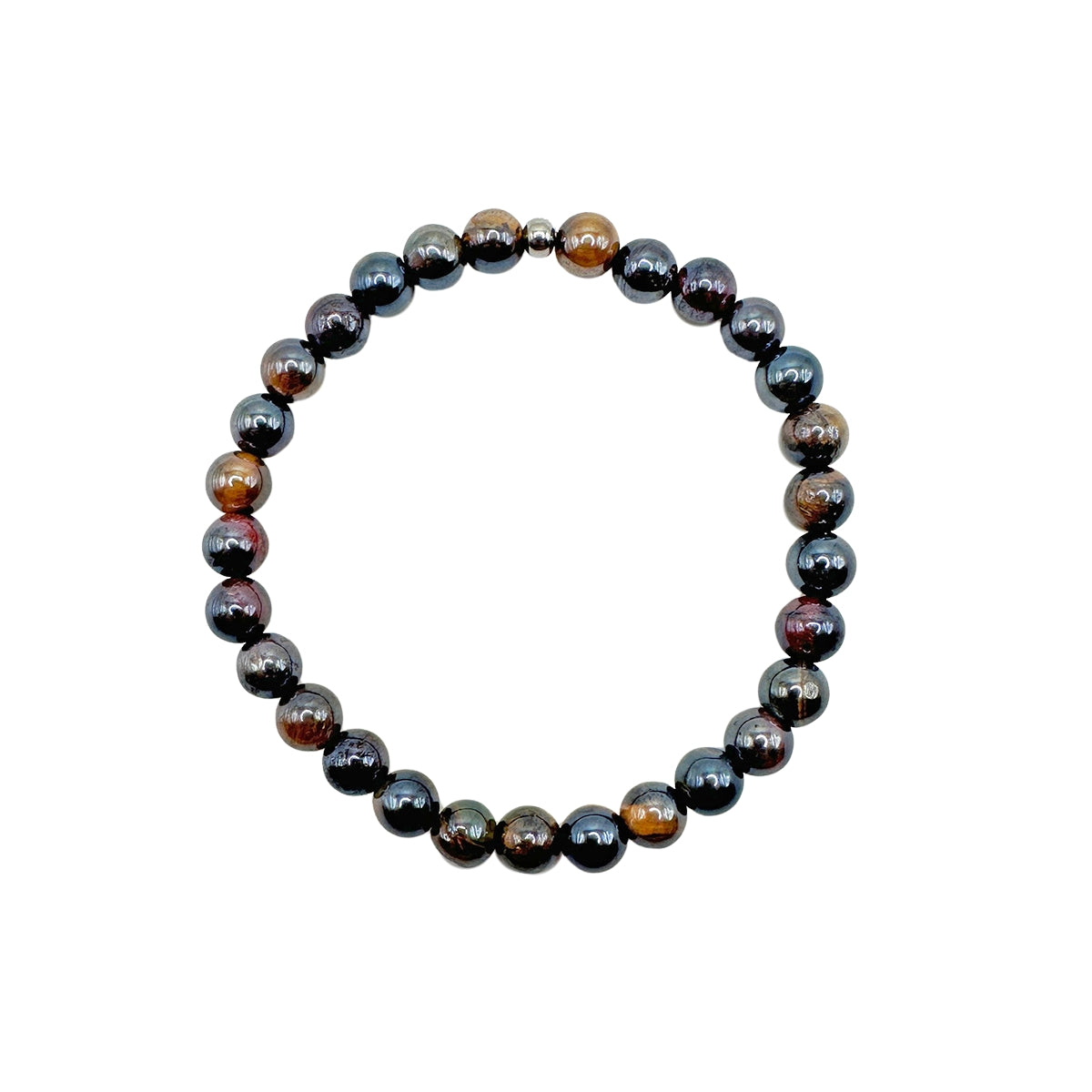 Featherly Mystic Mixed Tiger's Eye Mini Stacker Crystal Gemstone Beaded Bracelet