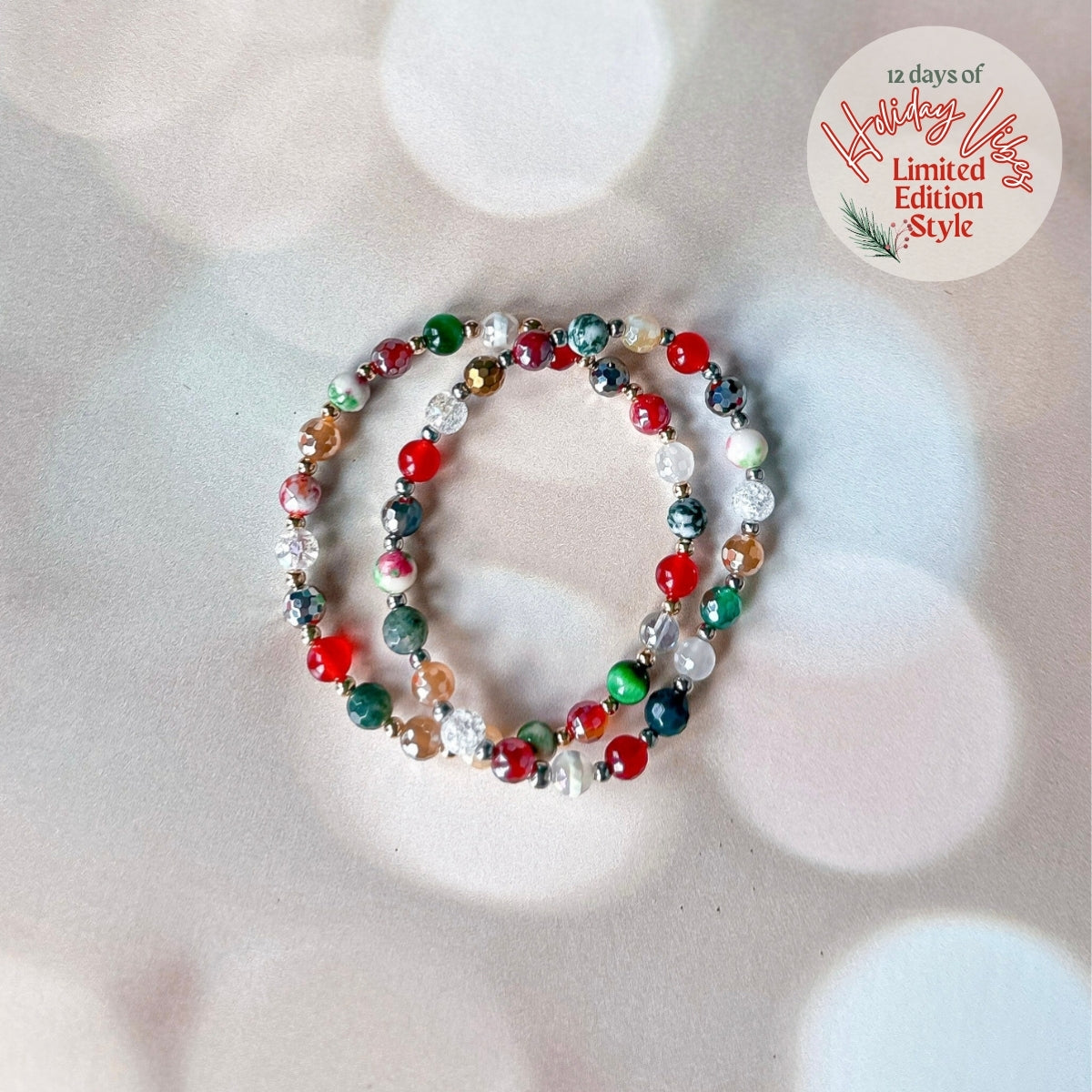 Holiday Confetti One of a Kind Mini Stacker Bracelet - Limited Edition