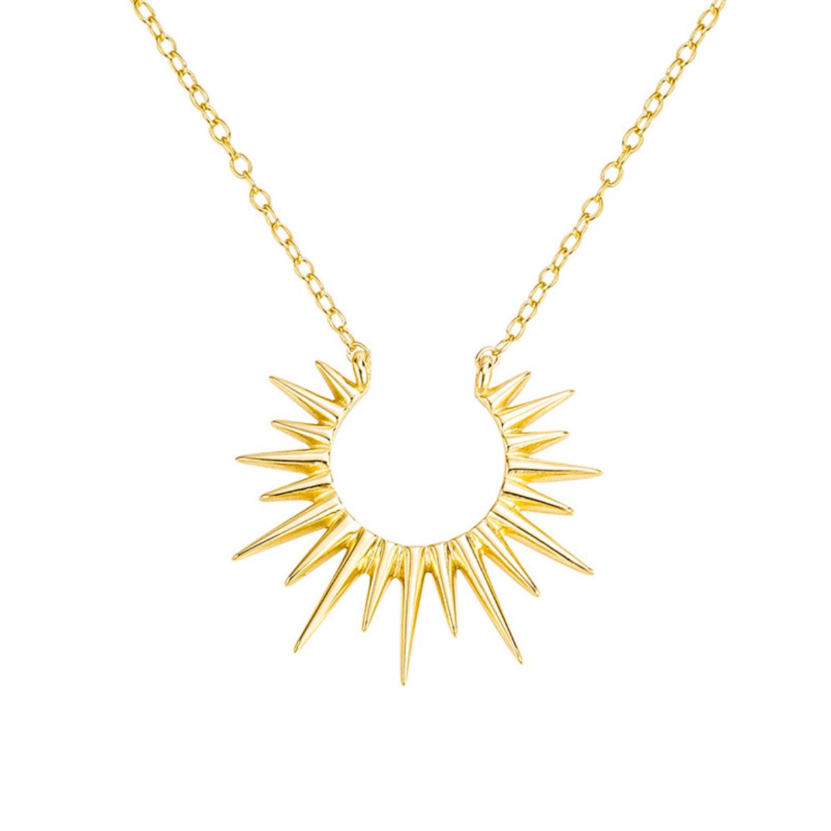 Featherly adjustable sun sunburst necklace in gold