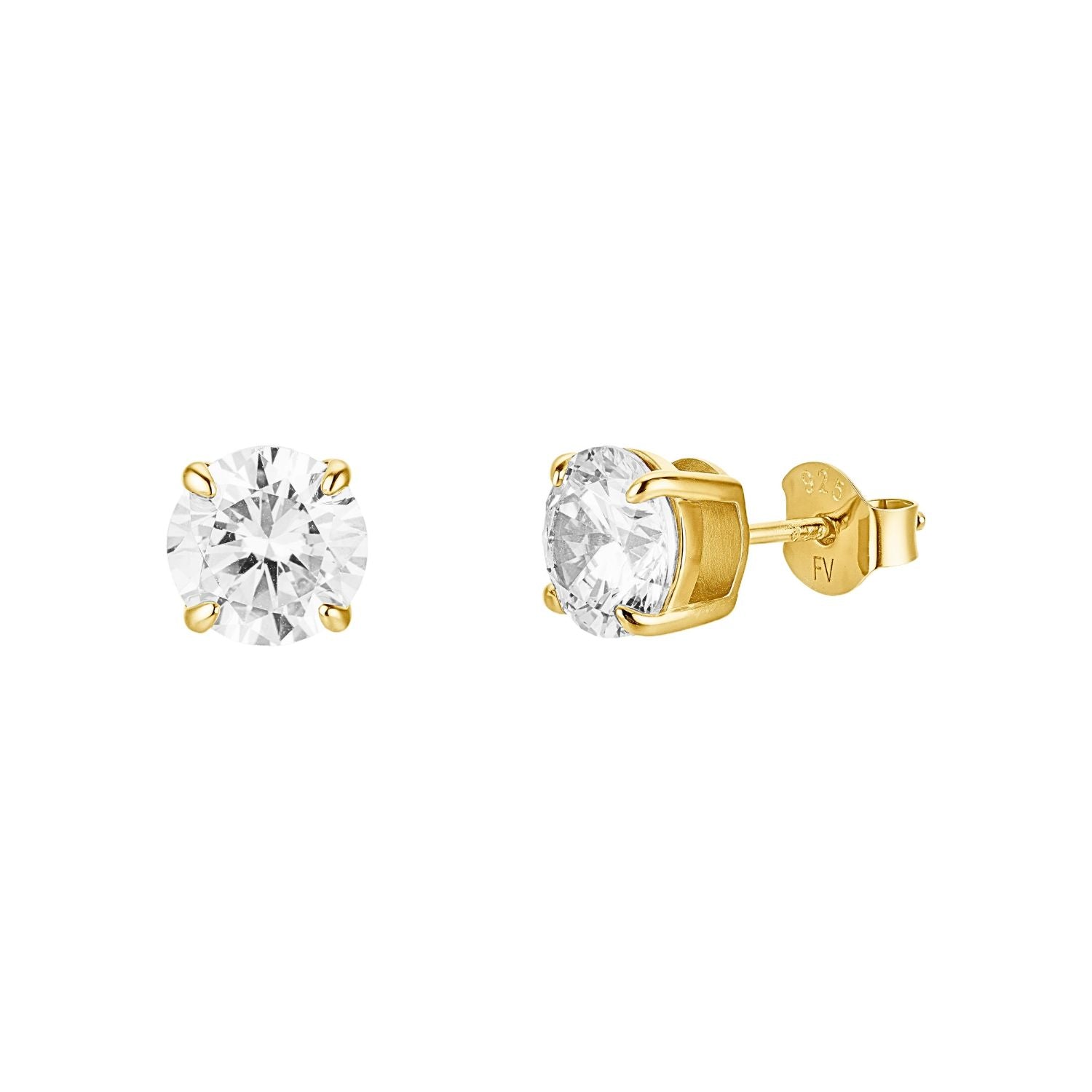 CZ Round Stud Earrings