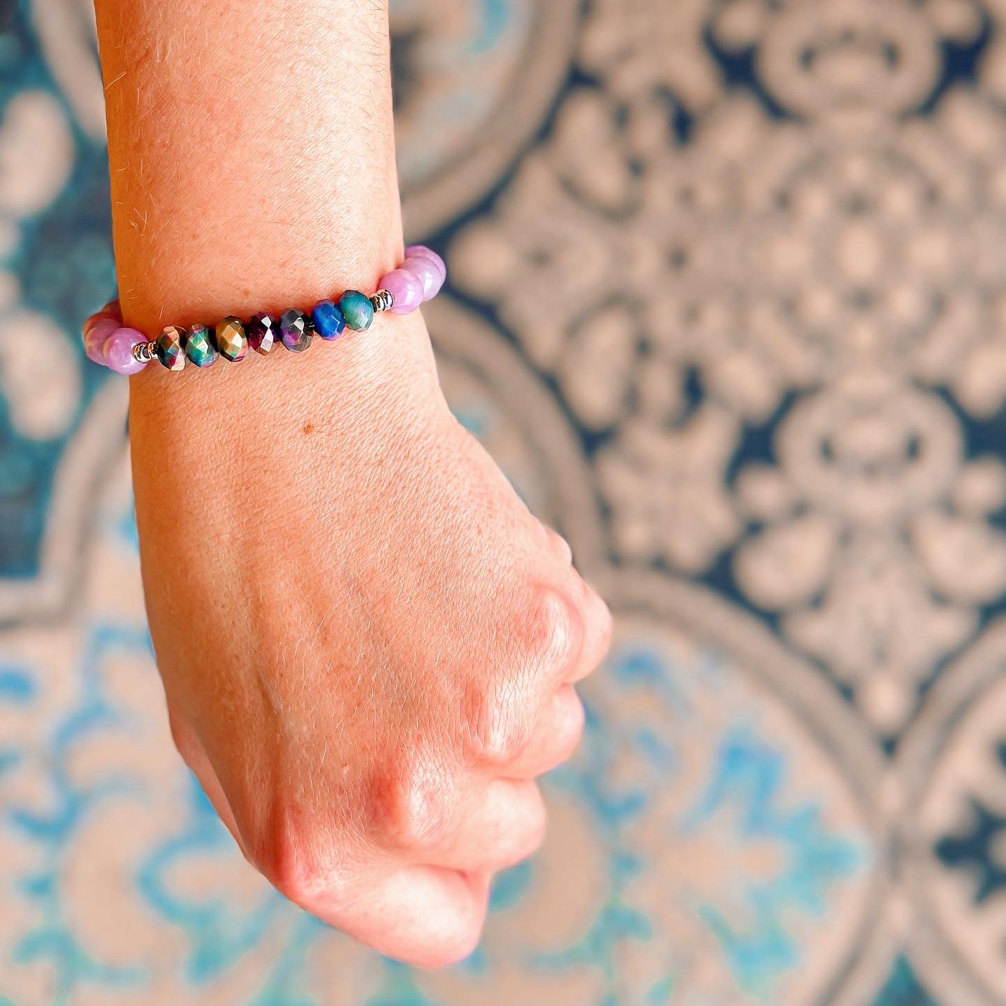 Positive Purpose - Tiger's Eye and Lepidolite Bracelet